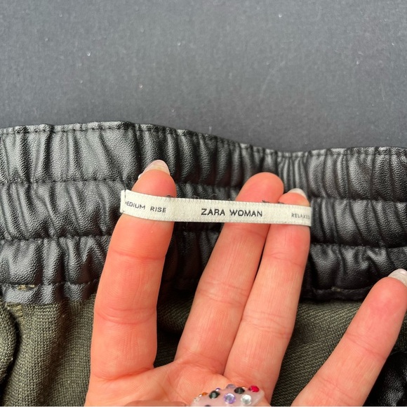 Zara Green Tweed Sweater Jogger - Picture 2 of 8